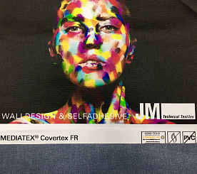 Текстильные обои с фактурой холста JM Mediatex Covertex FR